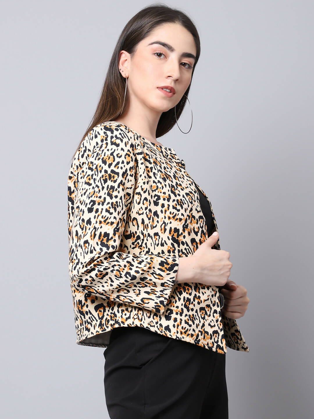 Even Apparels Multi 100% Viscose Open Front Statement Women's Jacket - Distacart