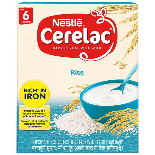 Nestle Cerelac Baby Cereal with Milk - Rice, From 6-12 Months