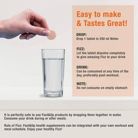 Thumbnail for Fast&Up Charge Natural Vitamin C & Zinc Tablets - Orange Flavour Directions