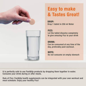 Fast&Up Charge Natural Vitamin C & Zinc Tablets - Orange Flavour Directions
