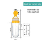 Thumbnail for Goodmunchkins Silicone Spoon Food Feeder Silicone Bottle for Babies-Yellow - Distacart