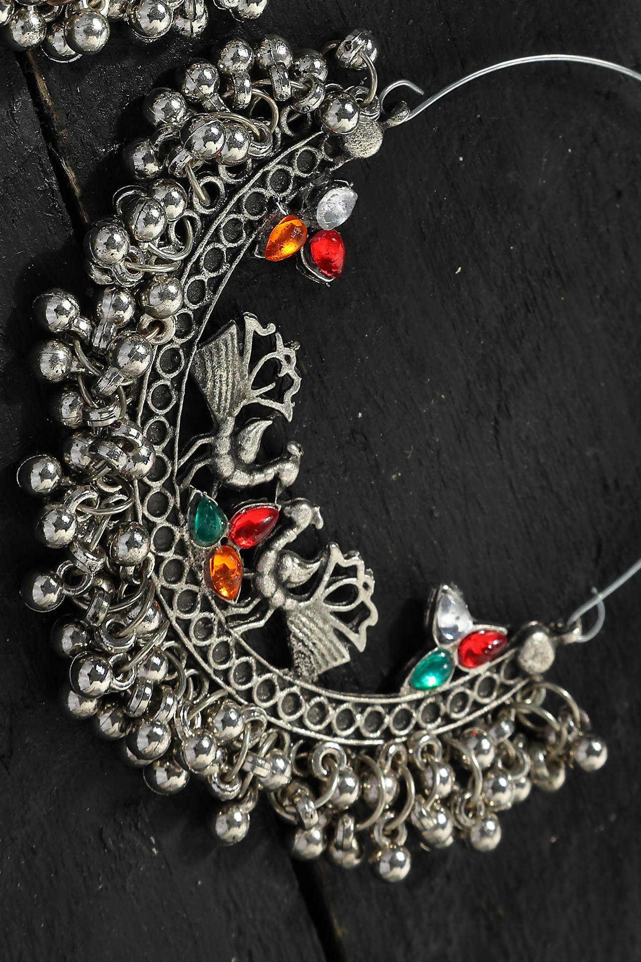 Mominos Fashion Johar Kamal Beautiful Peacock Design Chandbali Earrings - Distacart