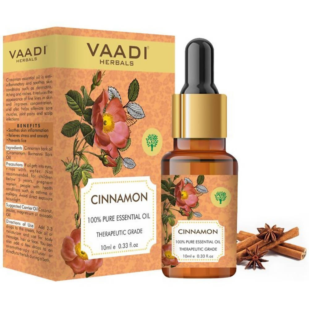 Vaadi Herbals Cinnamon 100% Pure Essential Oil Therapeutic Grade - Distacart