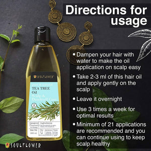Soulflower Pure & Natural Tea Tree Oil Scalp & Dandruff Care usage