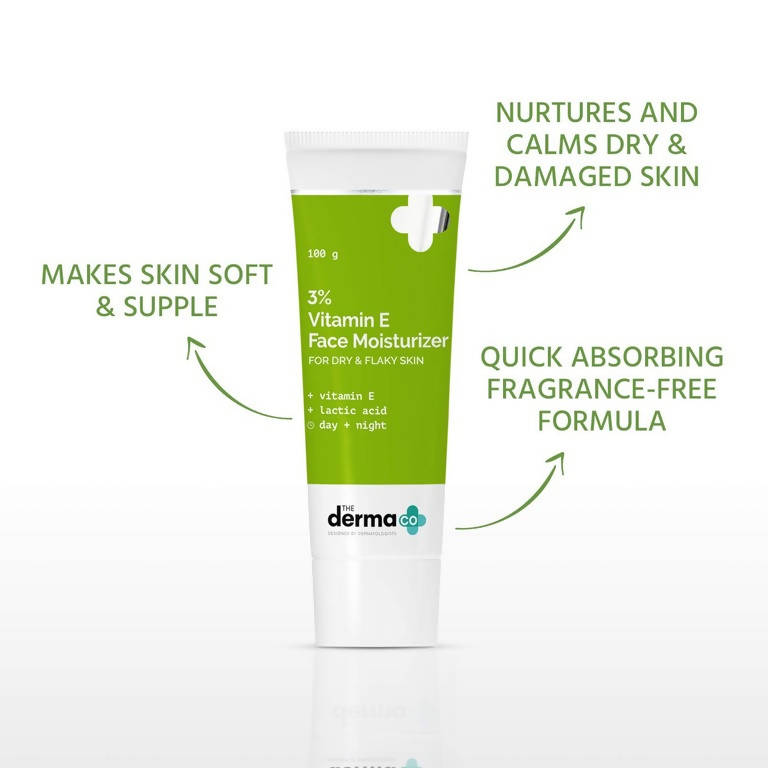 The Derma Co 3% Vitamin E Face Moisturizer For Dry & Flaky Skin