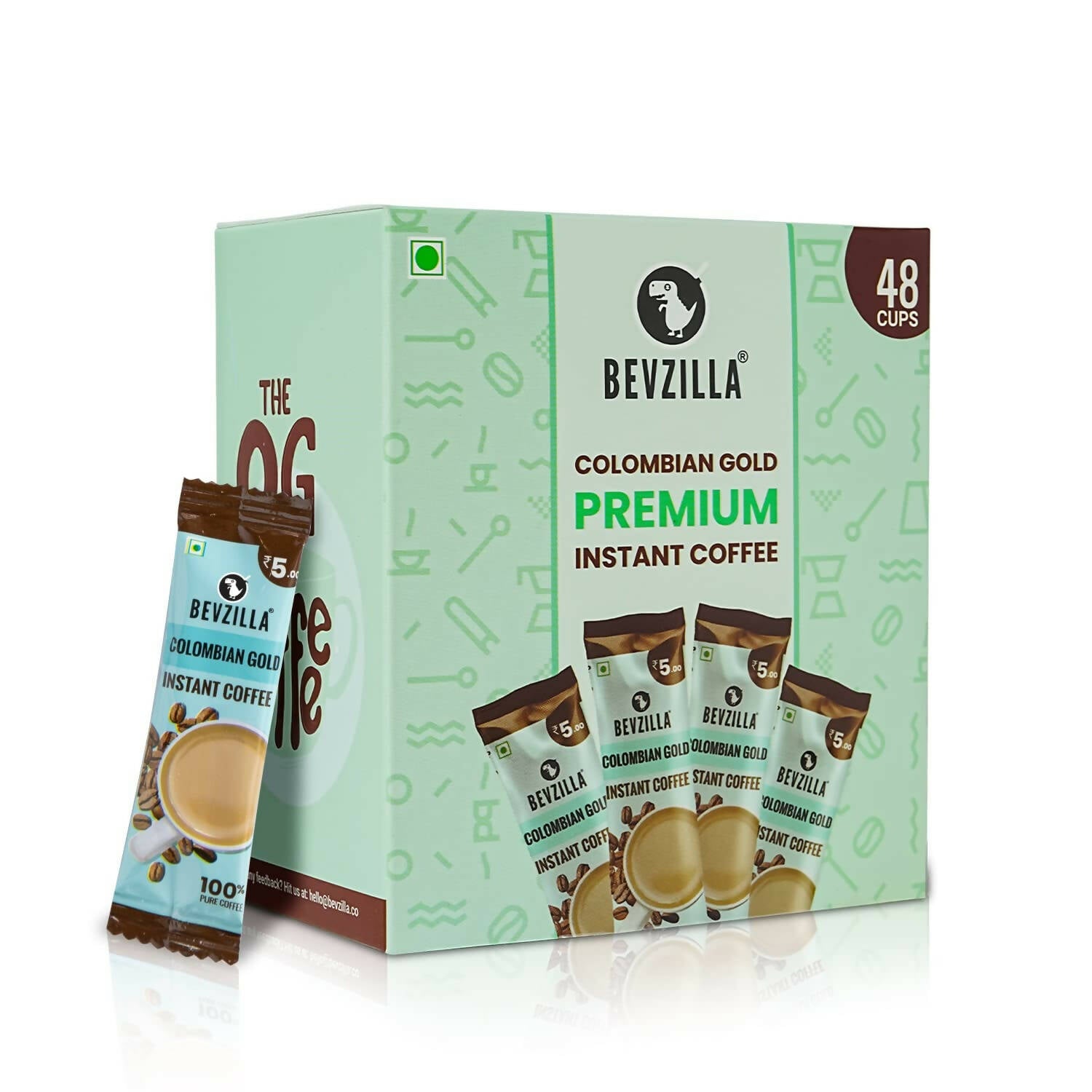 Bevzilla Instant Coffee Powder Sachets (Colombian Gold) - Distacart