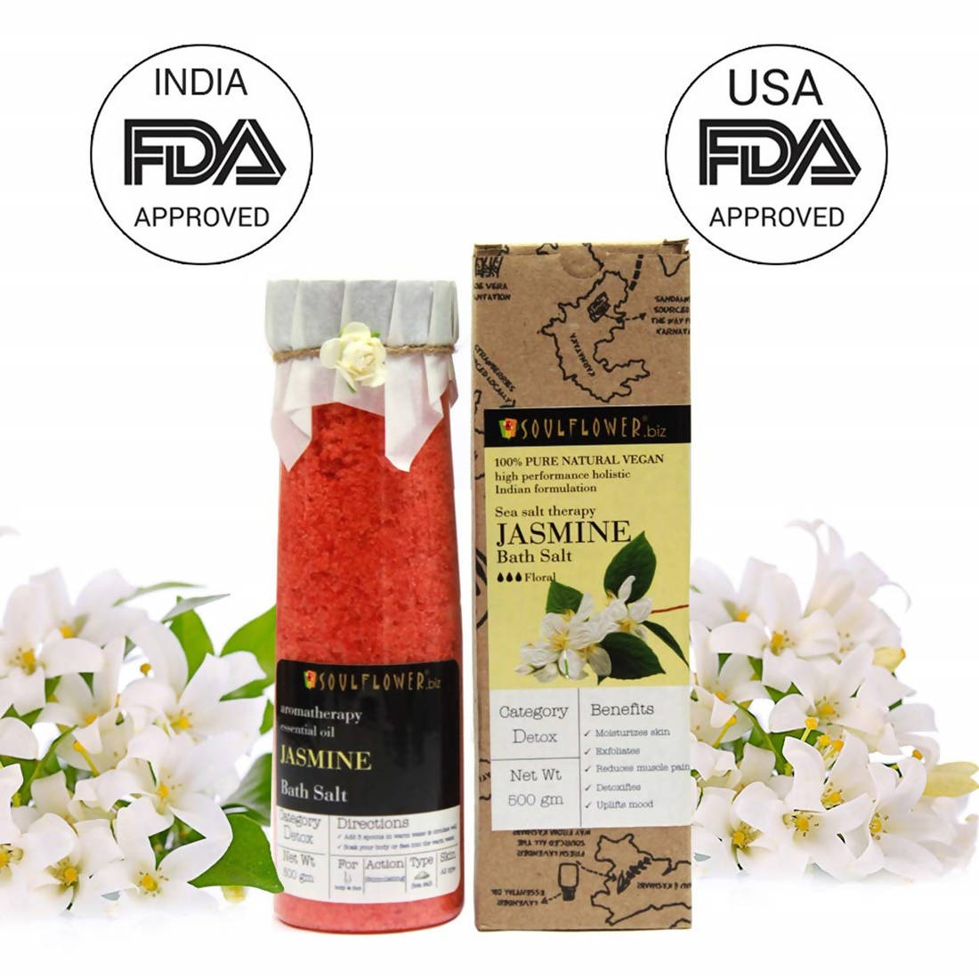 Soulflower Aromatherapy Essential Oil Jasmine Bath Salt uses