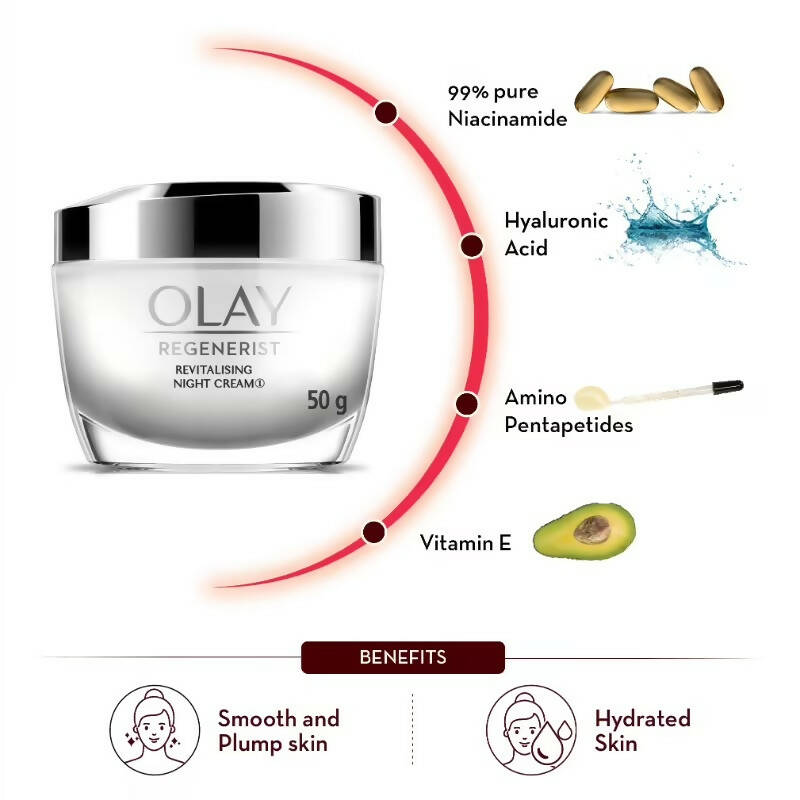 Olay Regenerist Revitalizing Night Skin Cream - Distacart