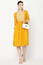Thumbnail for PAVONINE Gajri Color Burfi Design Embroidery Dress For Women - Distacart