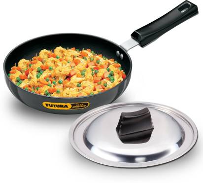 Hawkins Futura Hard Anodised Frying Pan 22 cm Diameter with Lid 1 L (AF22RS) - Distacart