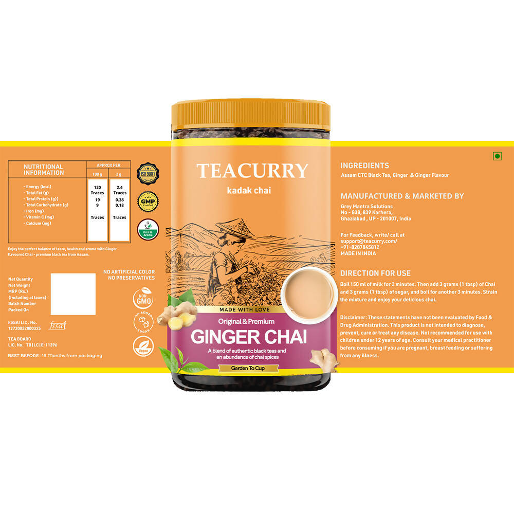 Teacurry Ginger Chai Powder - Distacart