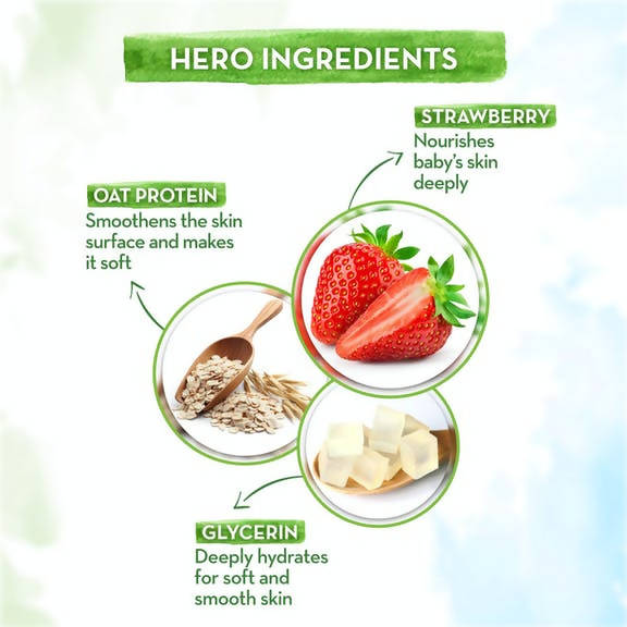 Mamaearth Super Strawberry Body Wash for Kids with Strawberry & Oat Protein - Distacart