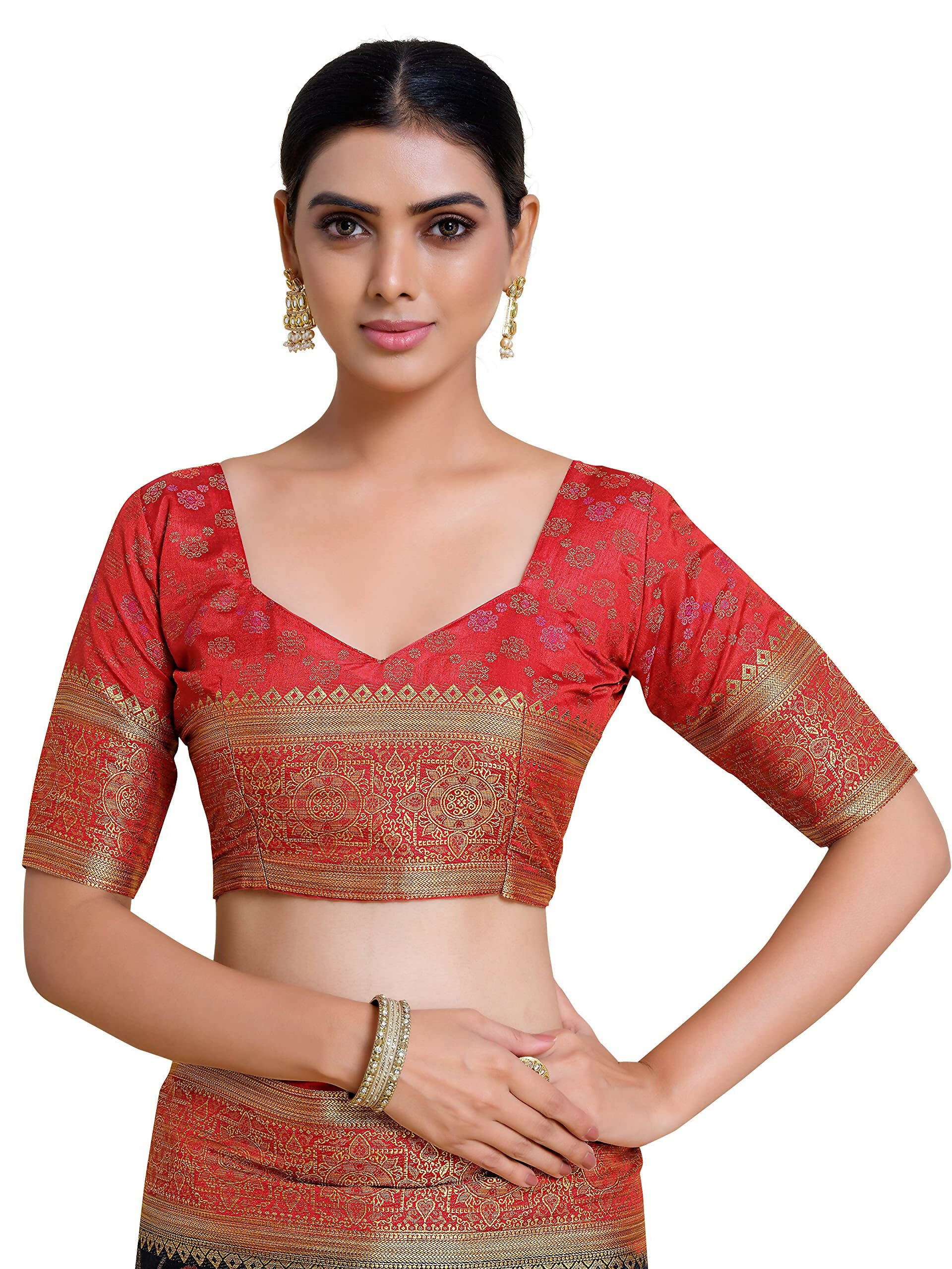 Mimosa Women's Kanjivaram Art Silk Black Saree - Distacart