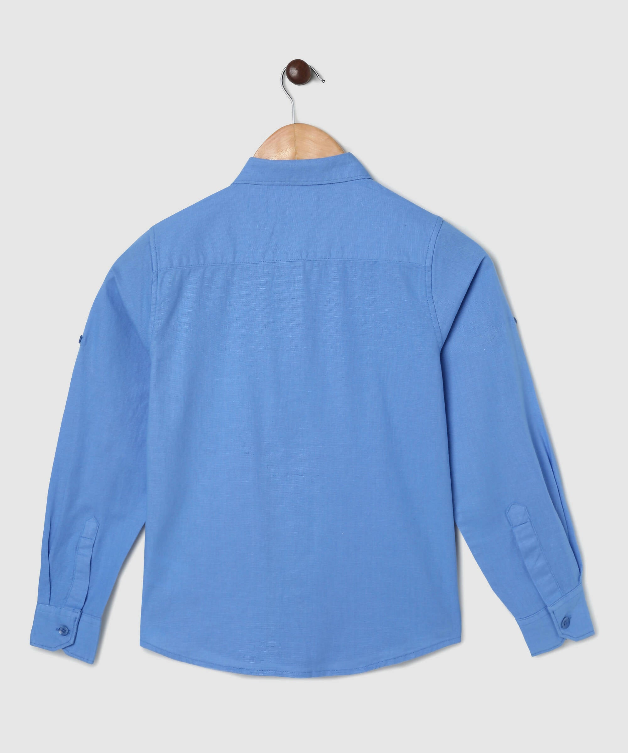 Manet Boys Full Sleeves Solid Shirt - Light Blue - Distacart