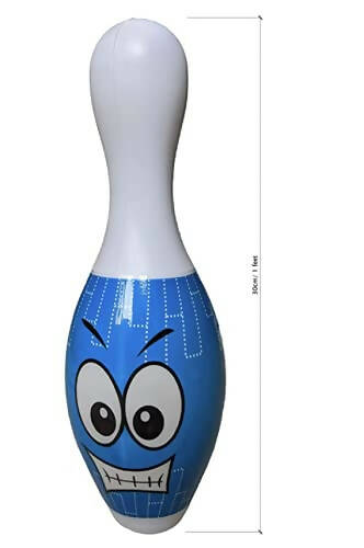 Kipa Big Size Plastic Blue Bowling Set 6 Pins 2 Balls Large Bowling Toy for Kids Multi Color with Smart Chain Carry Case - Distacart