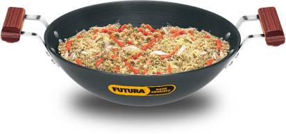 Hawkins Futura Flat Bottom Kadhai 30 cm Diameter 3.75 L (AD375) - Distacart