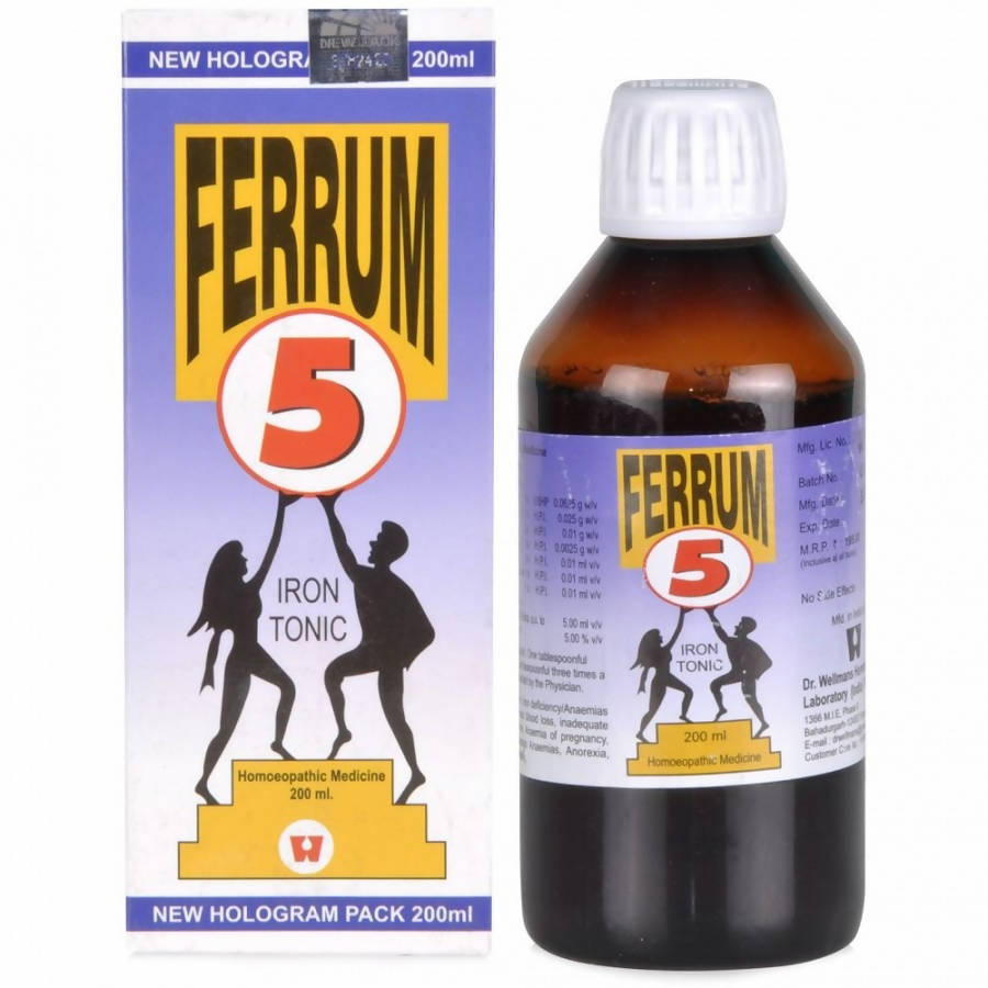 Dr. Wellmans Homeopathy Ferrum 5 Iron Tonic