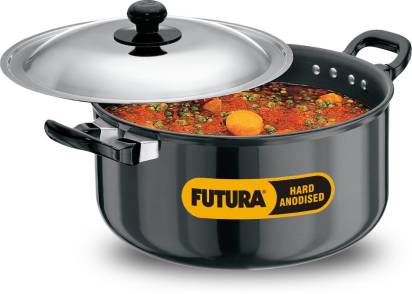 Hawkins Futura Hard Anodised Cook-n-Serve Stewpot 5 L with Lid (AST50) - Distacart