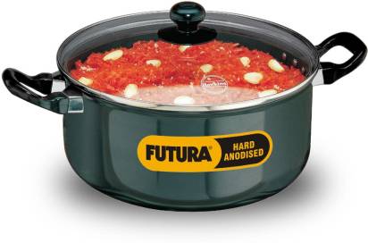 Hawkins Futura Hard Anodized Stewpot 24 cm Diameter 5 L with Lid (AST50G) - Distacart