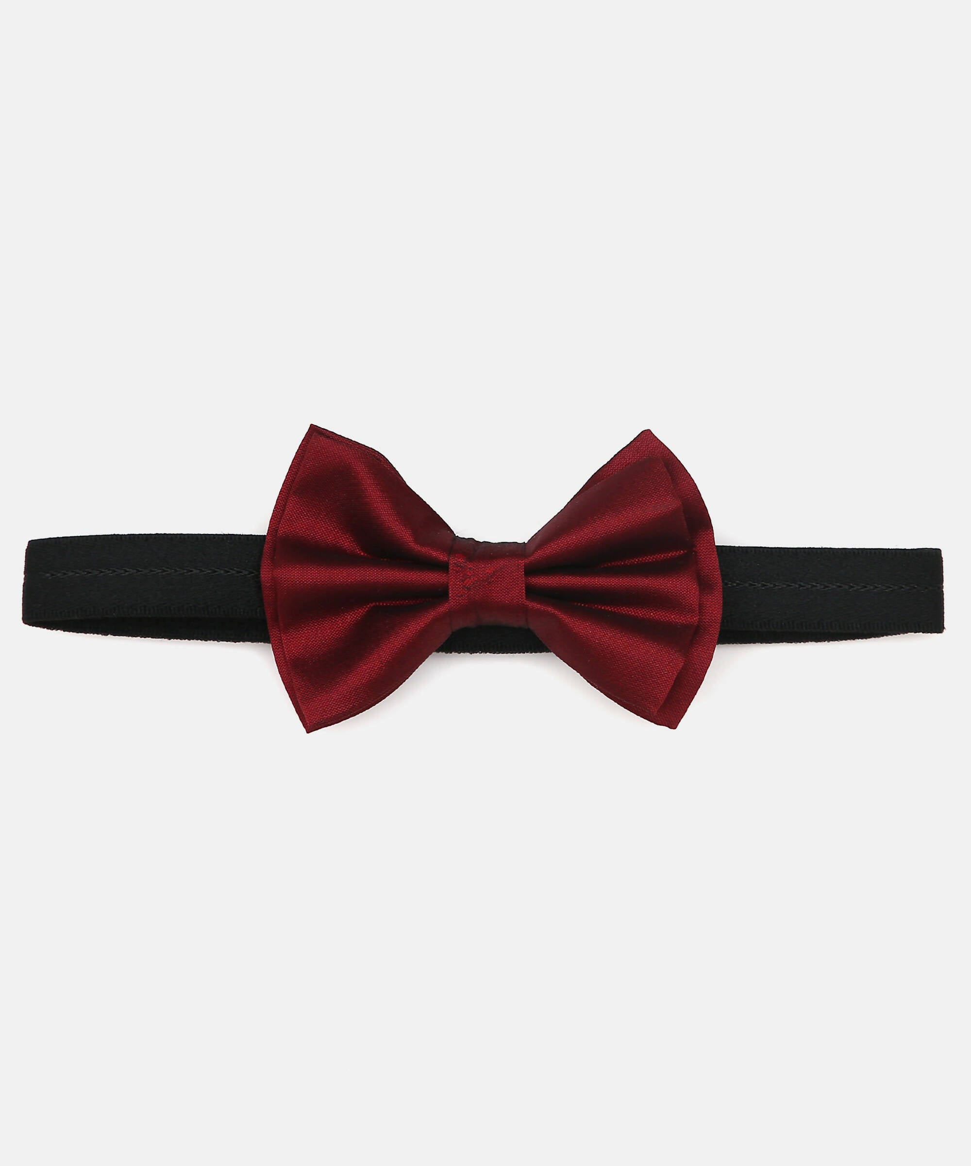 Manet Boys Solid Double Layer Bow - Maroon - Distacart