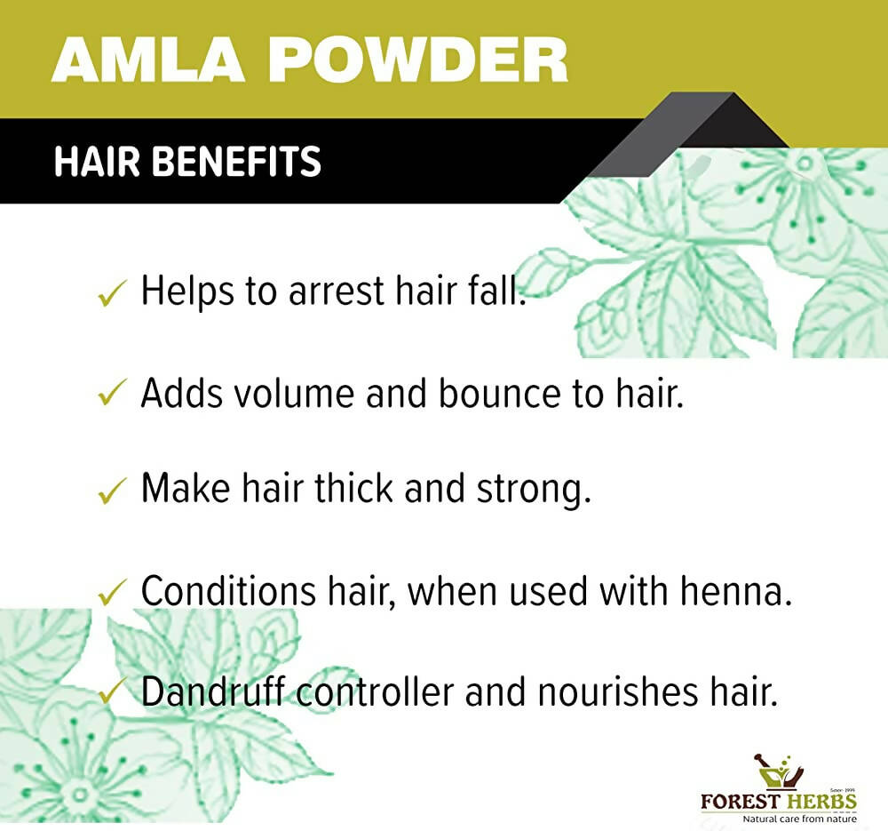 Forest Herbs 100% Natural Organic Amla, Reetha, Shikakai Powder Combo - Distacart