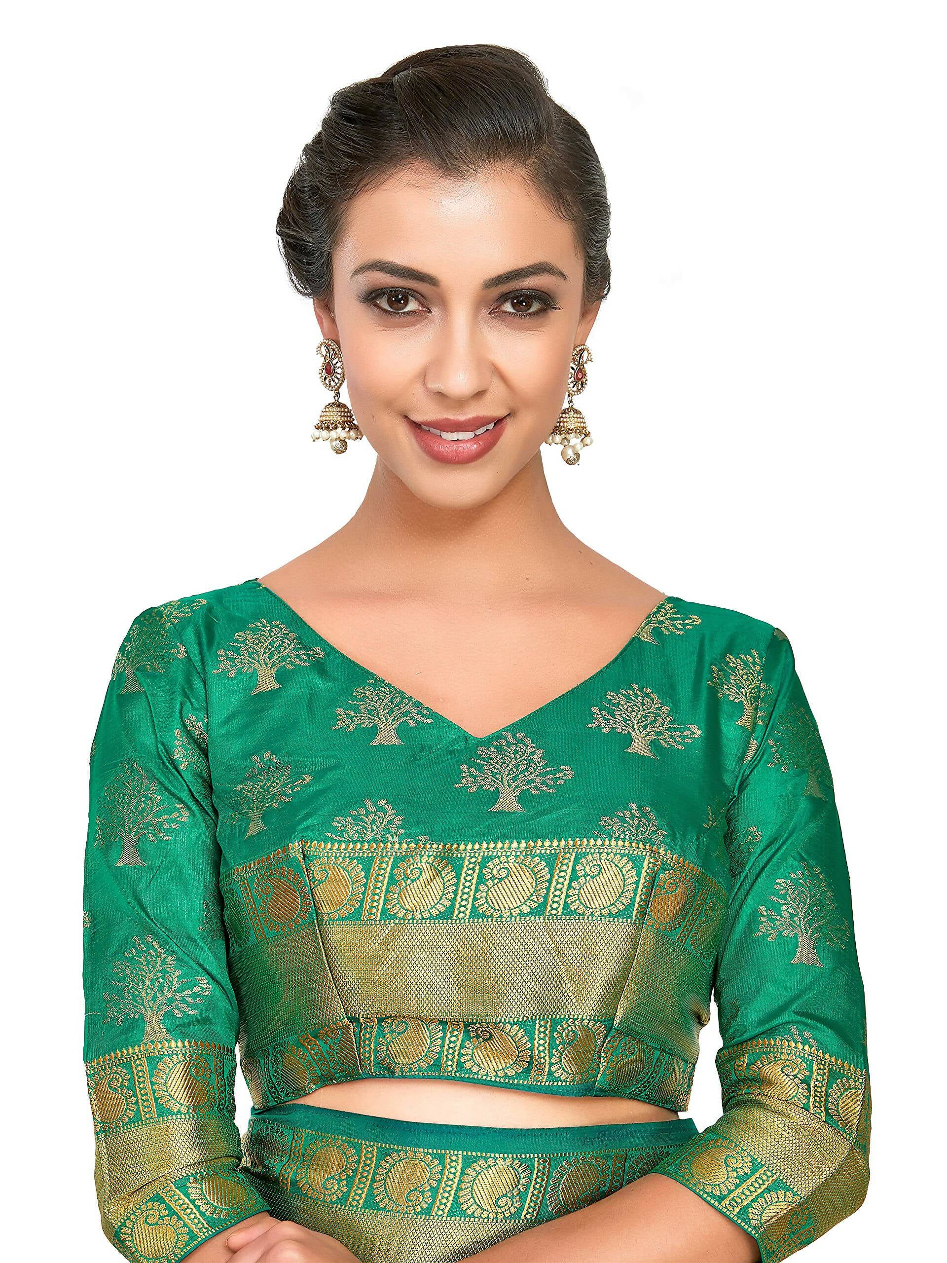 Mimosa Women's Gold Kanchipuram Silk Saree - Distacart