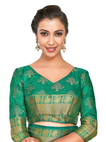 Thumbnail for Mimosa Women's Gold Kanchipuram Silk Saree - Distacart