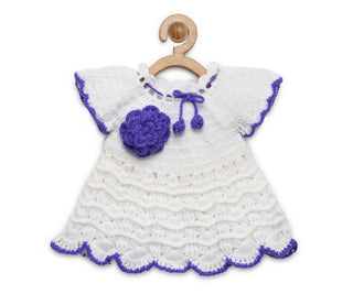 Chutput Kids Cute Design White Coloured Solid Frock - Distacart