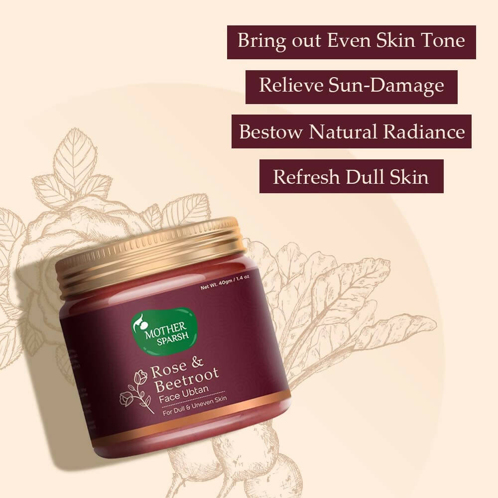 Mother Sparsh Rose and Beetroot Face Ubtan Powder - Distacart