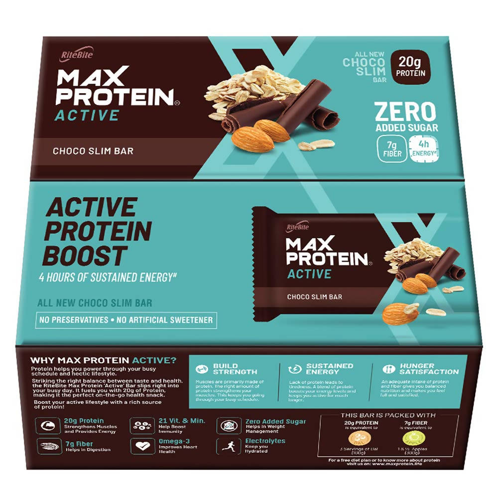 RiteBite Max Protein Active Choco Slim Bar - Distacart