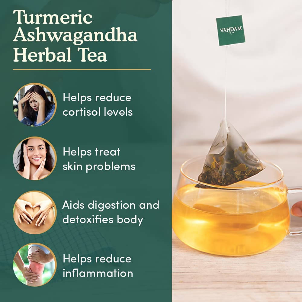 Vahdam Turmeric Ashwagandha Herbal Tea Bags