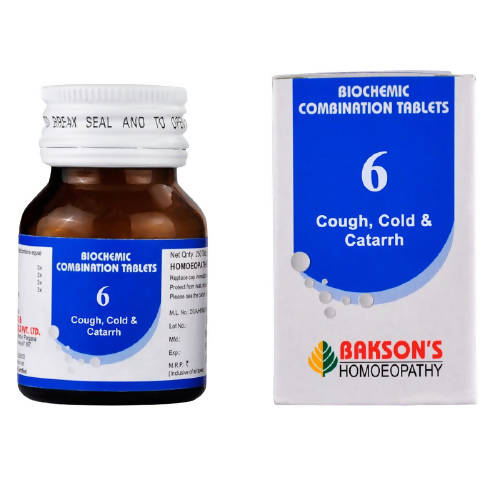Bakson&#39;s Homeopathy Biochemic Combination 6 Tablets