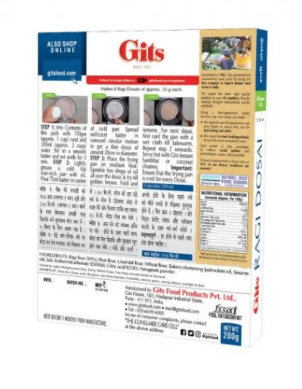 Gits Brown Ragi Dosai Wholesome Mix - Distacart