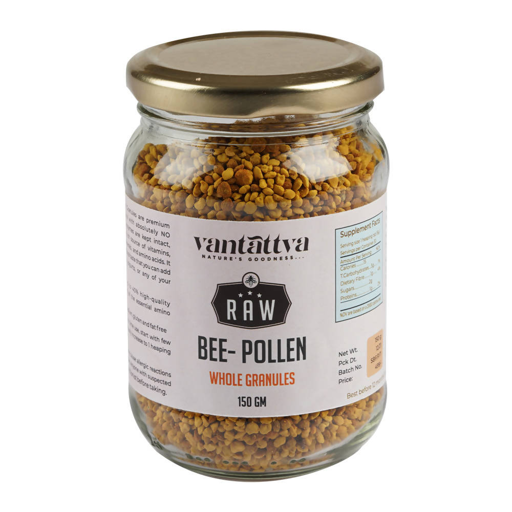 Vantattva Nature's Goodness Raw Bee Pollen Whole Granules - Distacart