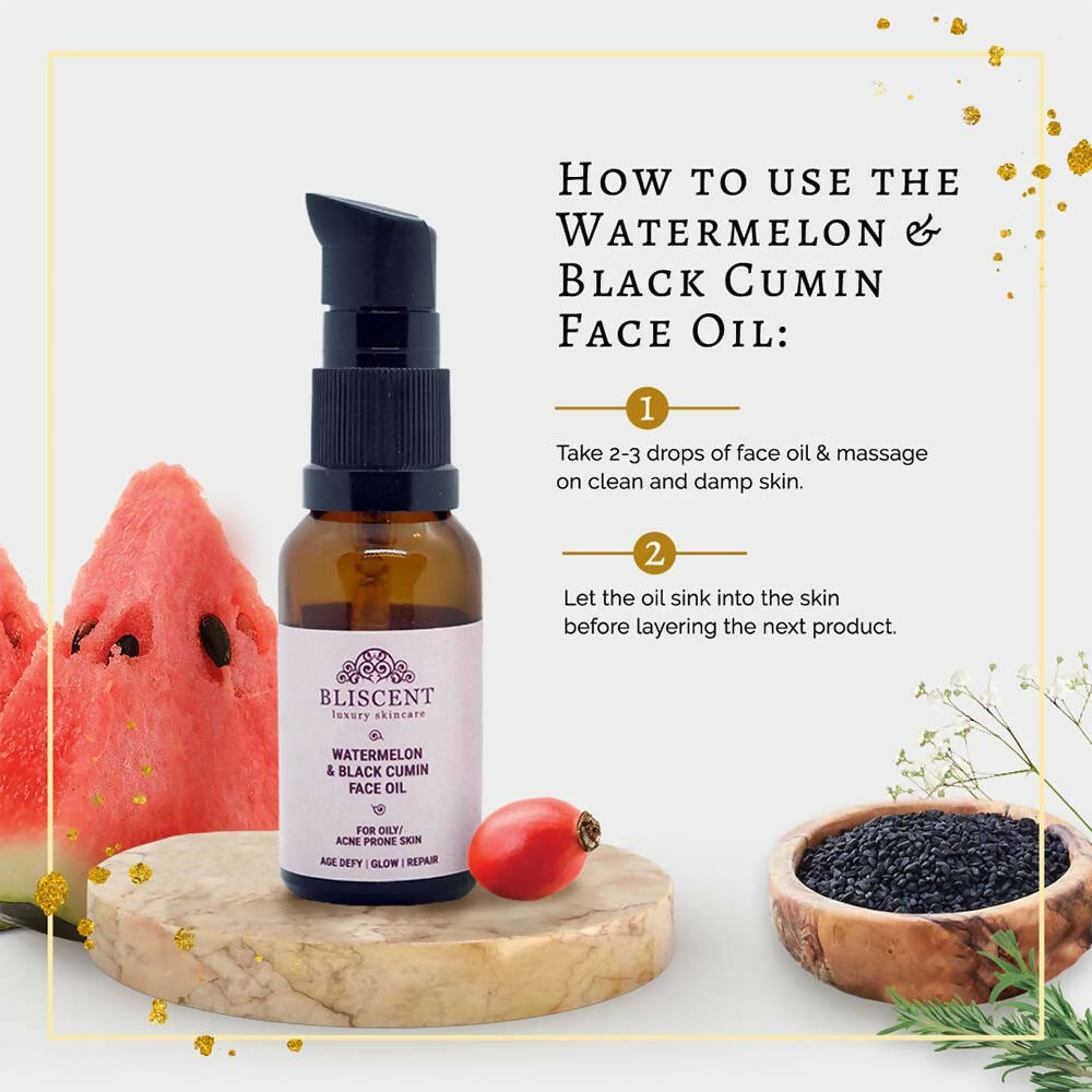Bliscent Watermelon & Black Cumin Face Oil - Distacart