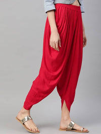 Thumbnail for Women’s Red Dhoti Pant CH10D