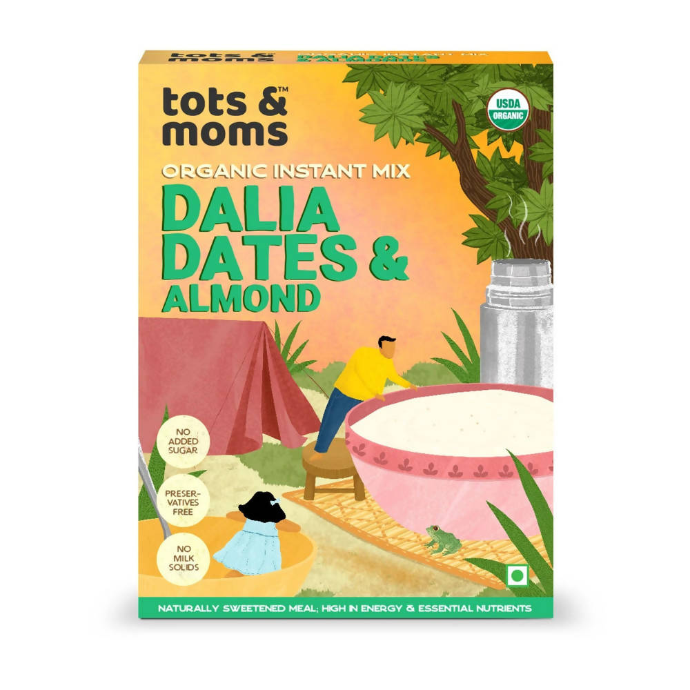 Tots and Moms Organic Dalia Dates & Almonds Instant Mix - Distacart