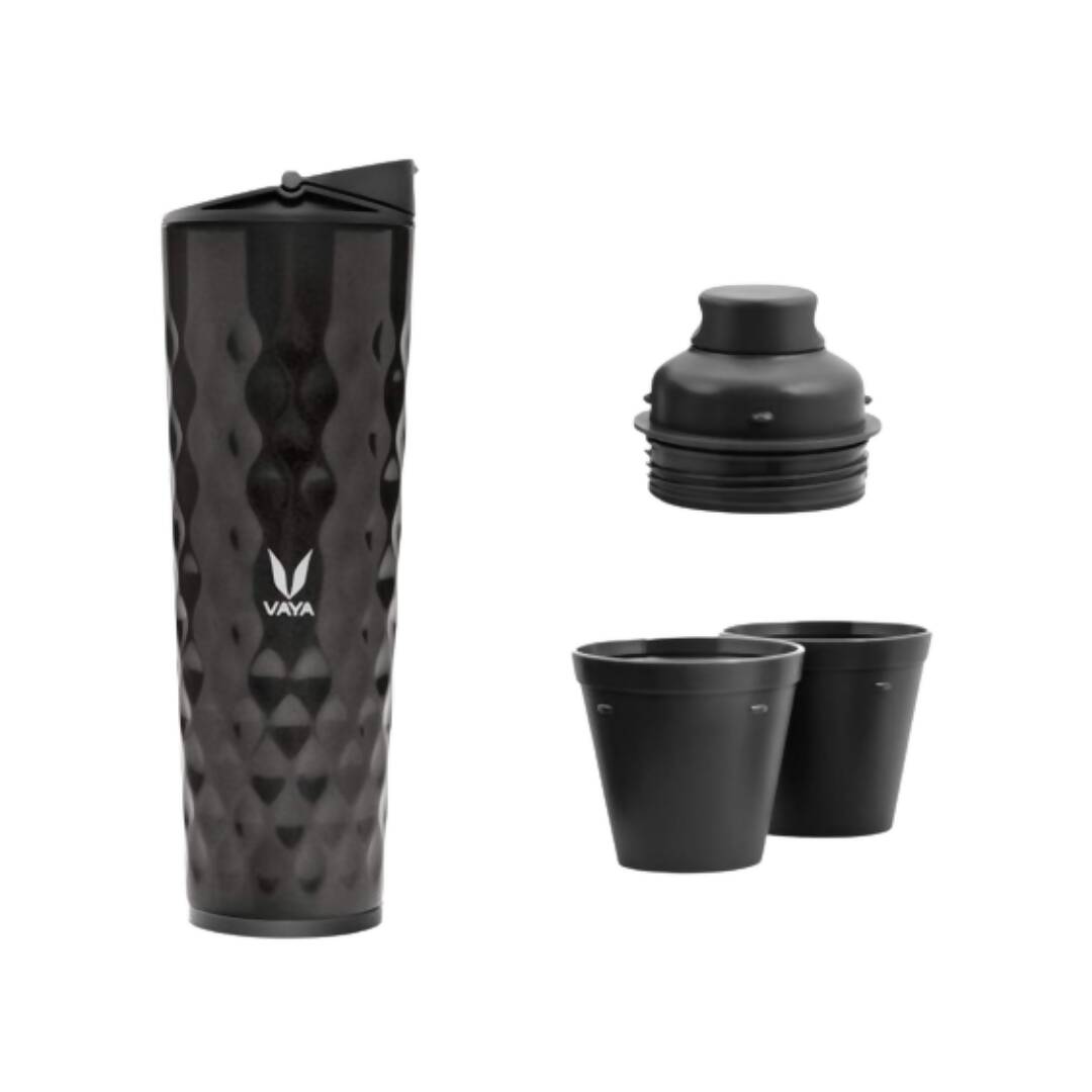 Vaya Drynk Stainless Steel Water Bottle Tumbler for Office - 600ml (Black) - Distacart