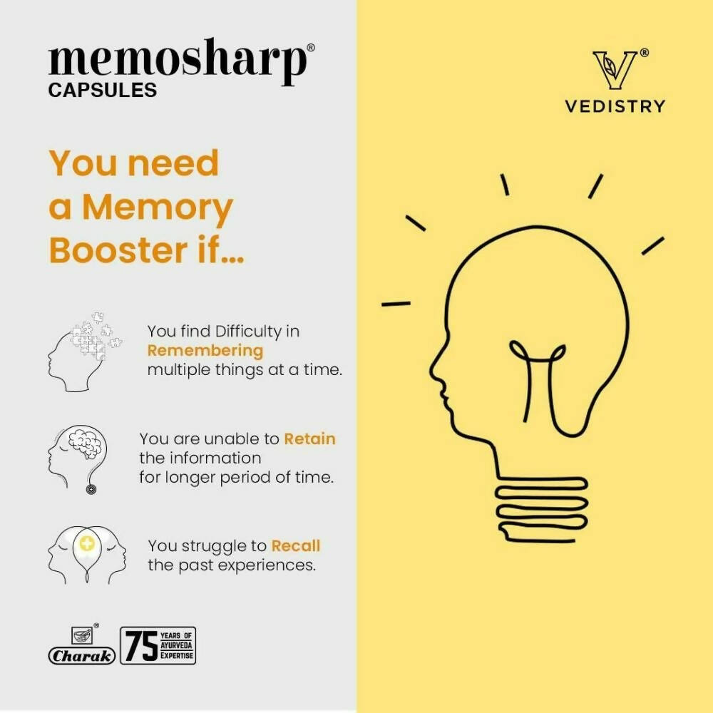 Vedistry Memosharp Capsules - Distacart