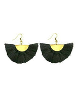 Thumbnail for Tiaraa Alloy Tassel Earrings For Women (Black) - Distacart