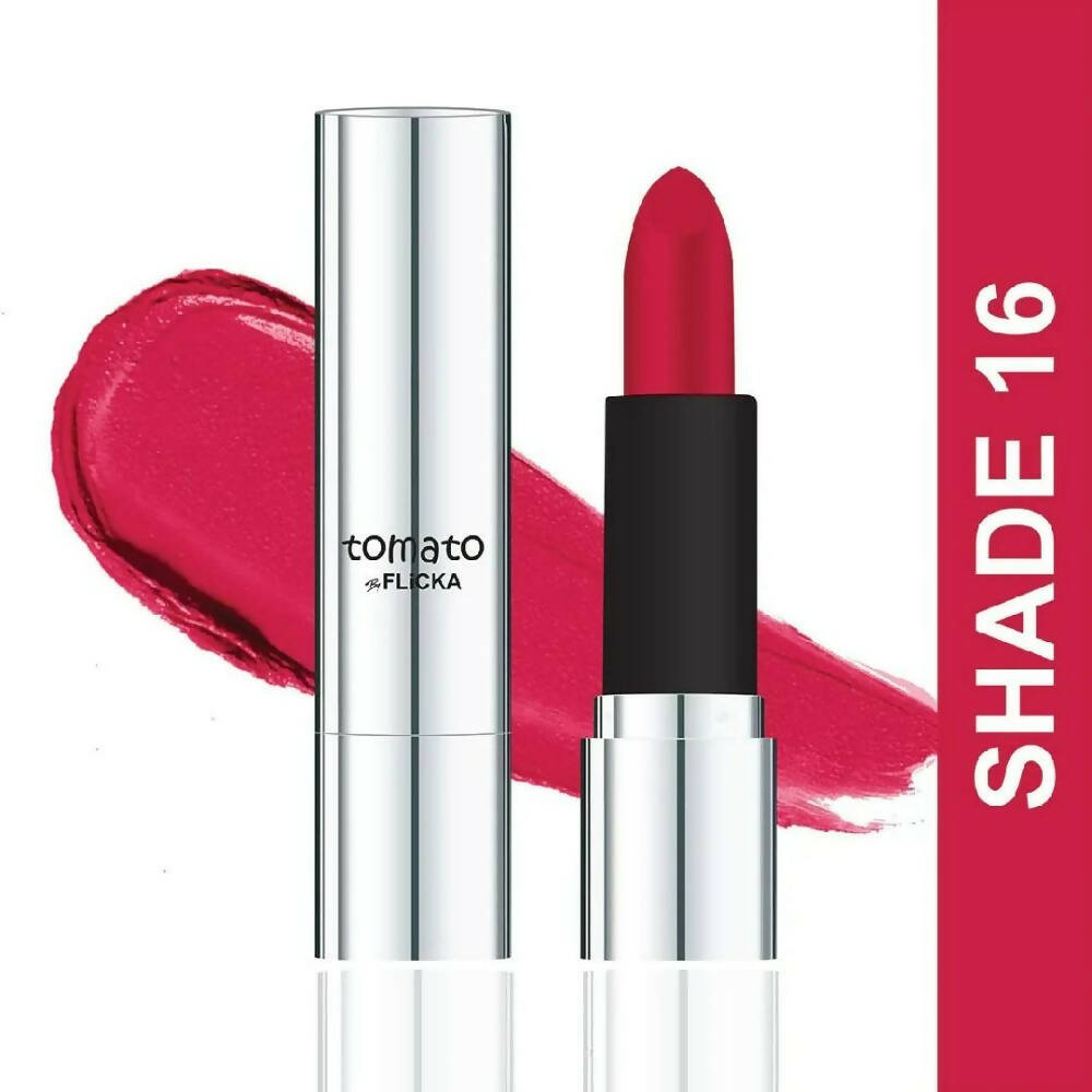 Flicka Tomato Pink Matte Finish Lipstick Shade 16 - Distacart