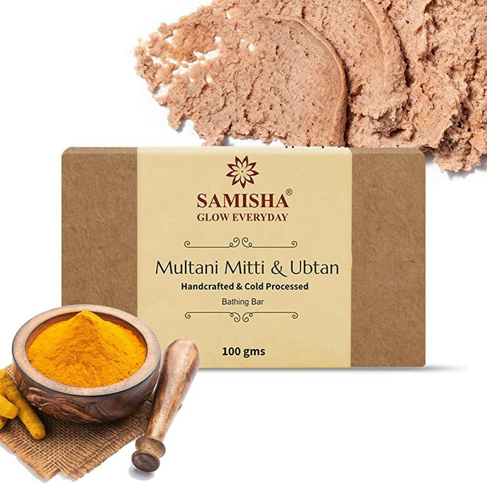 Samisha Organic Multani Mitti & Ubtan Skin Rejuvenating Bathing Bar - Distacart