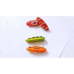 Multi Color Saree Pins - Set of 4 - Distacart