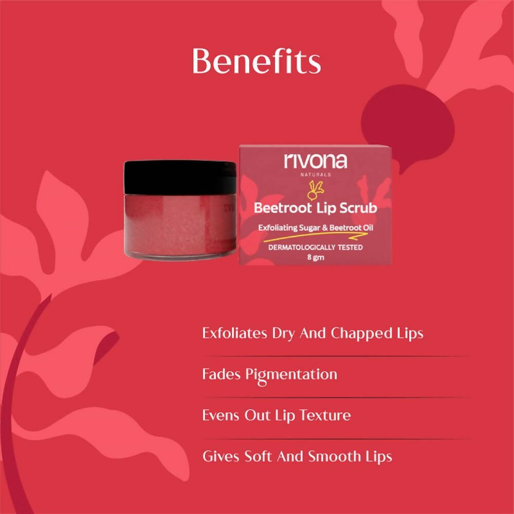 Rivona Naturals Beetroot Lip Scrub - Distacart