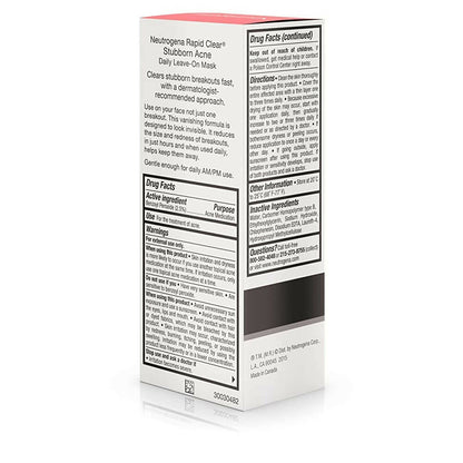 Neutrogena Rapid Clear Stubborn Acne Daily Leave On Mask - Distacart