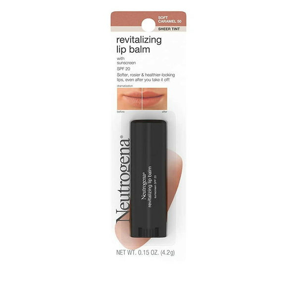 Neutrogena Revitalizing Lip Balm SPF 20, Soft Caramel 50 - Distacart
