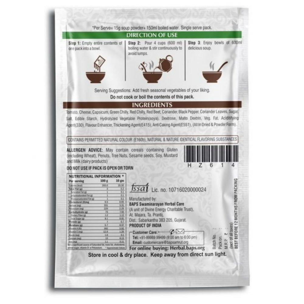 Baps Amrut Cheesy Tomato Soup - Distacart