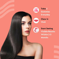 Thumbnail for Ace Nutrimony Biotin Balanced Beauty Hair Gummies for Skin and Nails with Clinically Proven Keranat, Biotin - Strawberry - Distacart