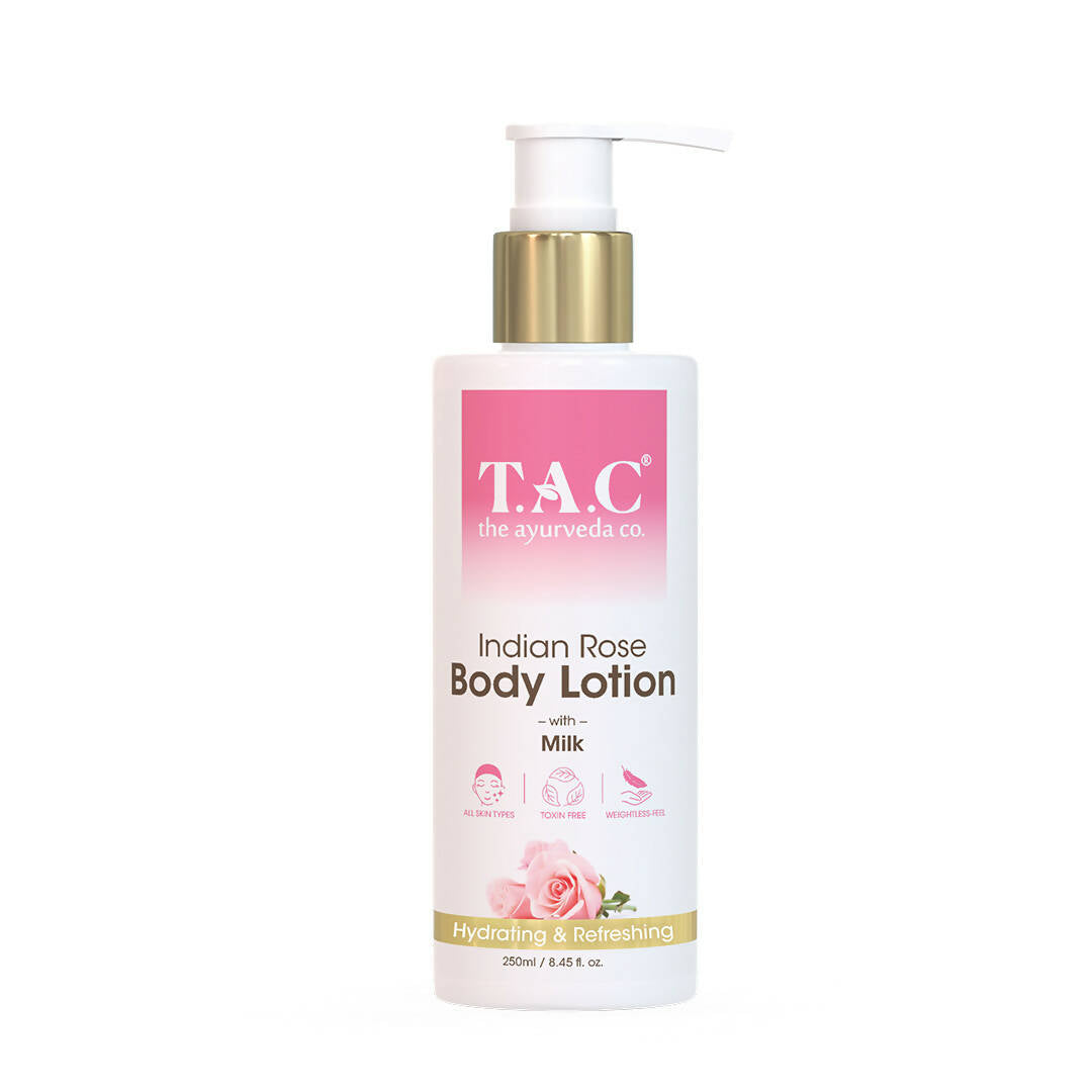 TAC - The Ayurveda Co. Indian Rose Body Lotion for Dry Skin with Milk Extract for Deep Nourishment & Moisturization - Distacart