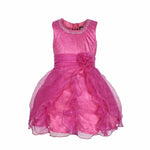 Thumbnail for Asmaani Baby Girl's Pink Color Satin Knee Length Frock (AS-DRESS_22139) - Distacart